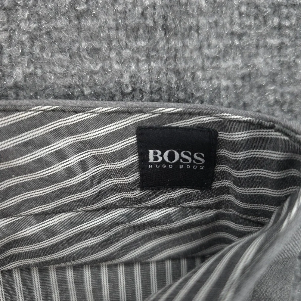 Hugo Boss Pants Mens 38x33 Gray Cagan 100% Virgin‎ Wool Dress Slacks Business